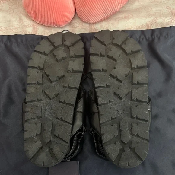 Prada Black Quilted Leather Sandals - Picture 9 of 12